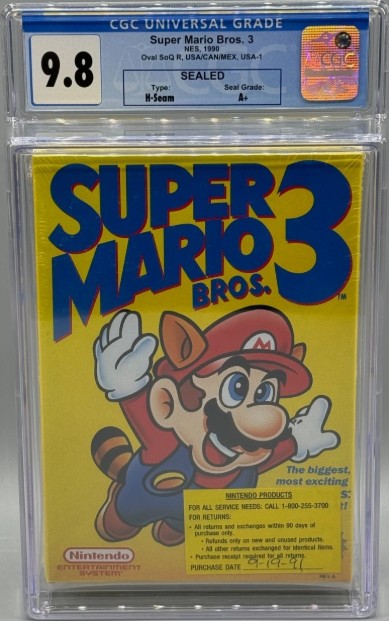 Super Mario Bros 3 Nintendo NES Oval SOQ Sealed New CGC 9.8 A+ Graded